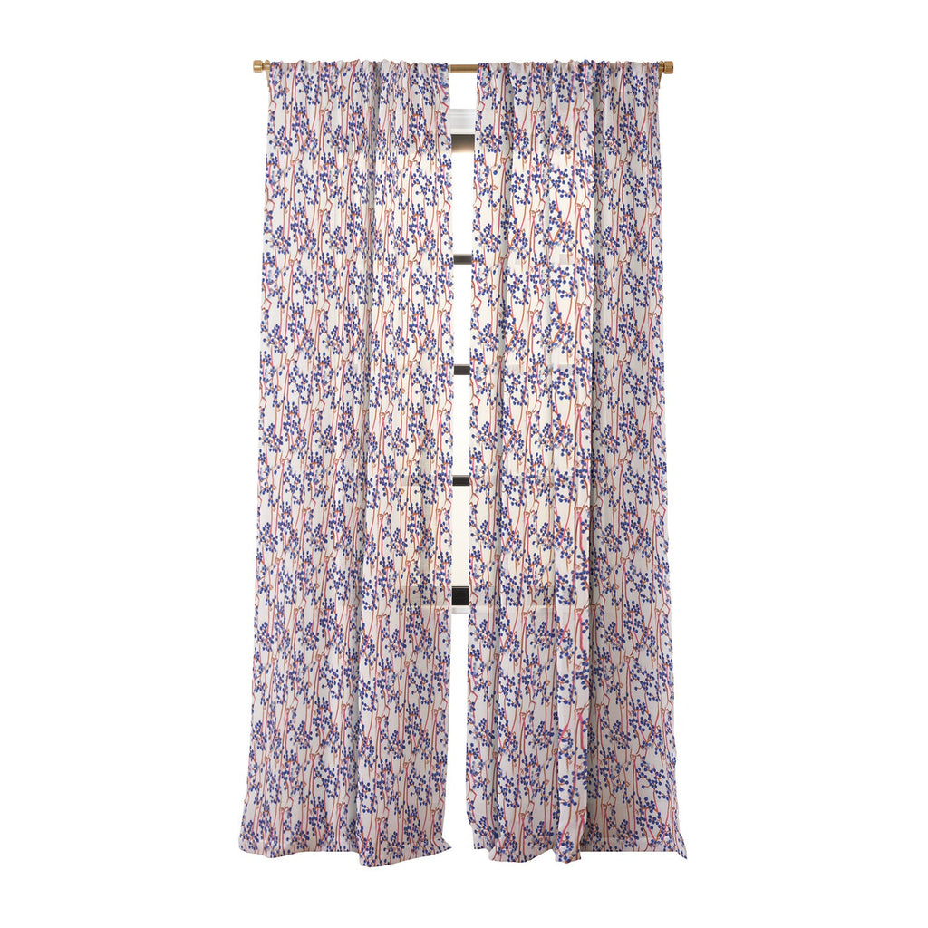 83 Oranges Berry Summer Sheer Window Curtain