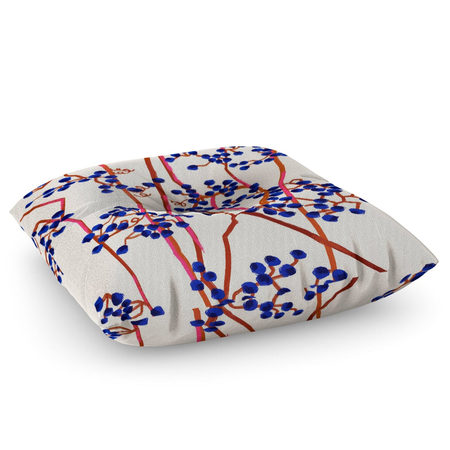 83 Oranges Berry Summer Floor Pillow Square