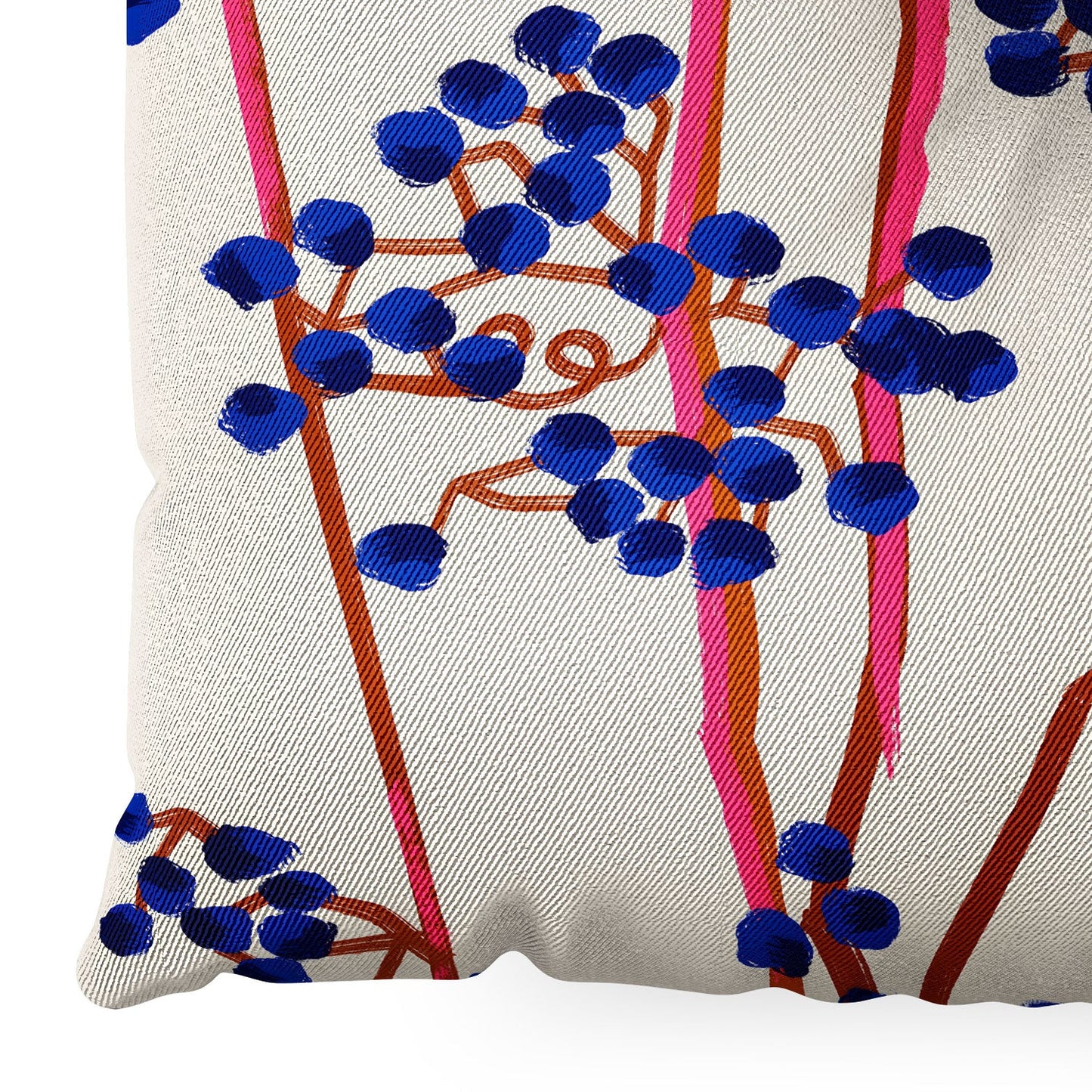 83 Oranges Berry Summer Floor Pillow Square