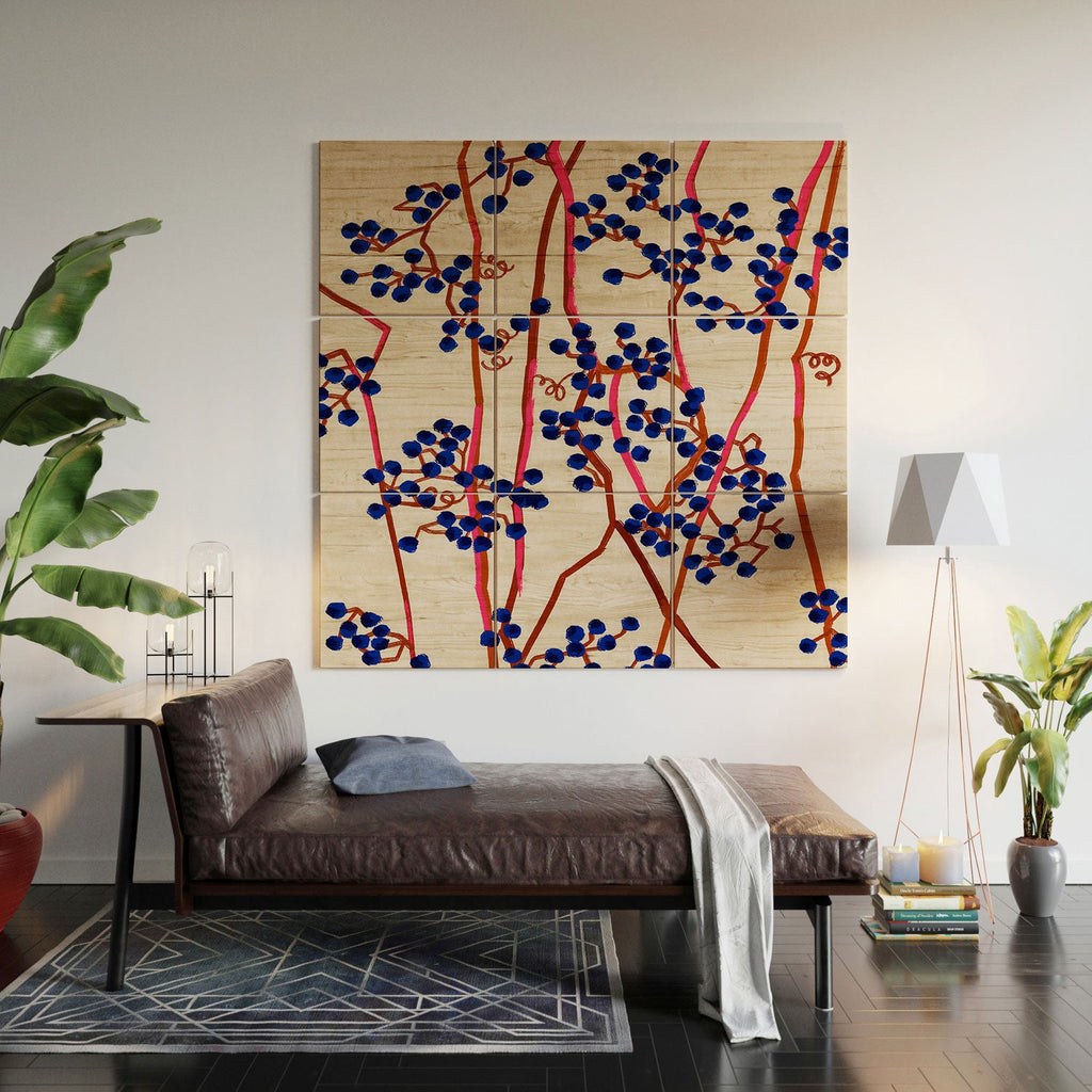 83 Oranges Berry Summer Wood Wall Mural