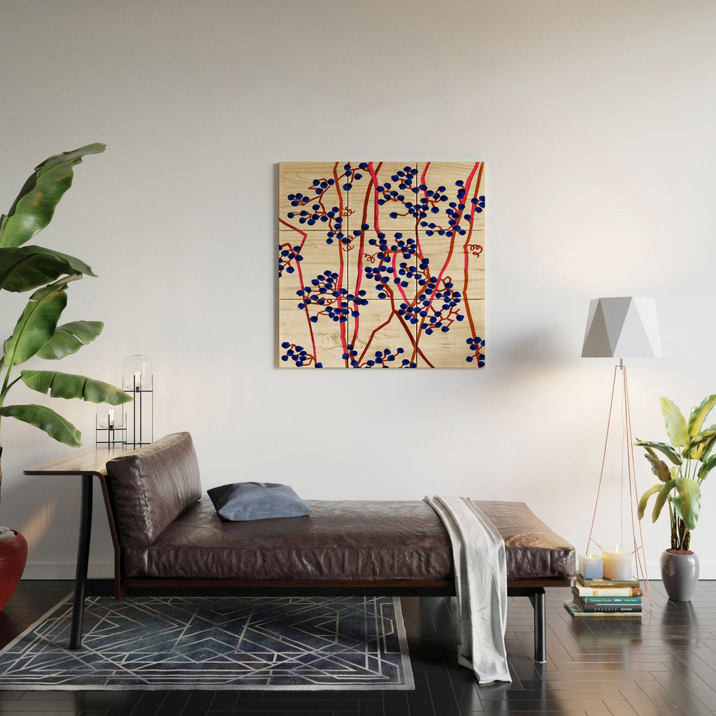83 Oranges Berry Summer Wood Wall Mural