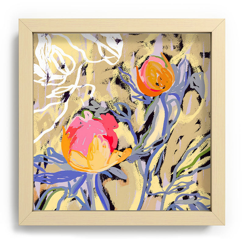83 Oranges Blooms in The Butter Forest Recessed Framing Square