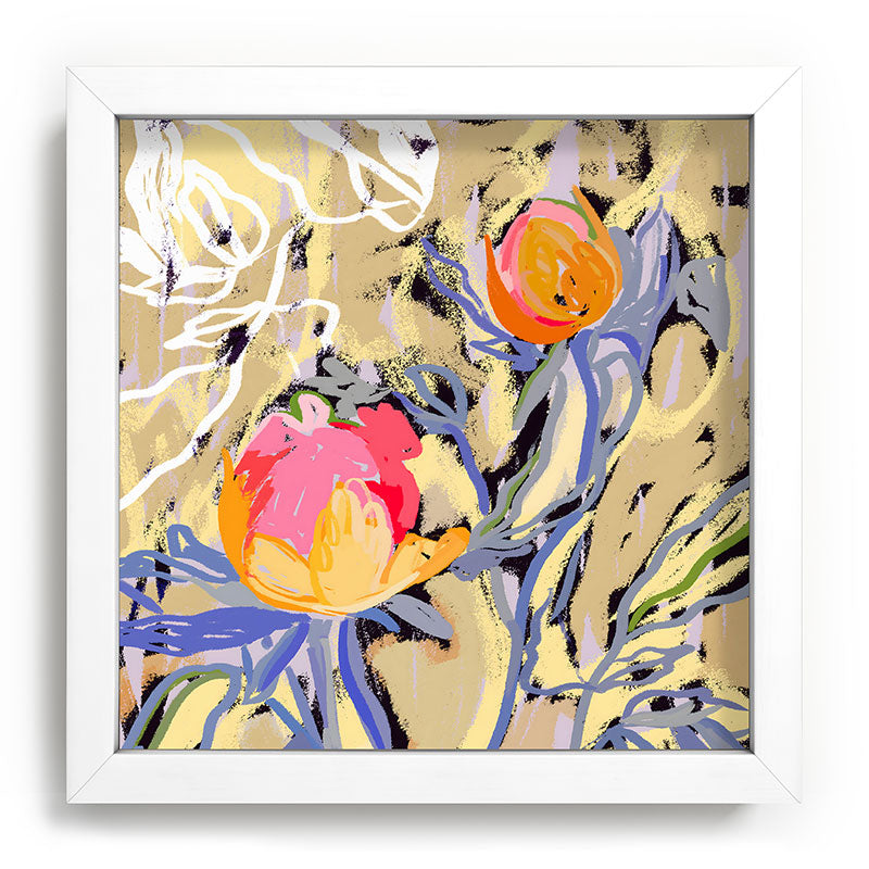 83 Oranges Blooms in The Butter Forest Recessed Framing Square