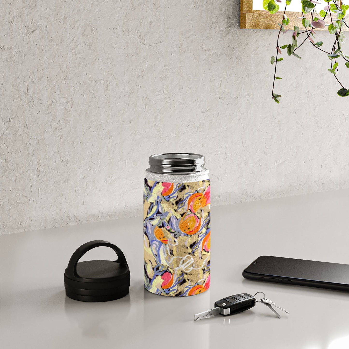 83 Oranges Blooms in The Butter Forest Water Bottle