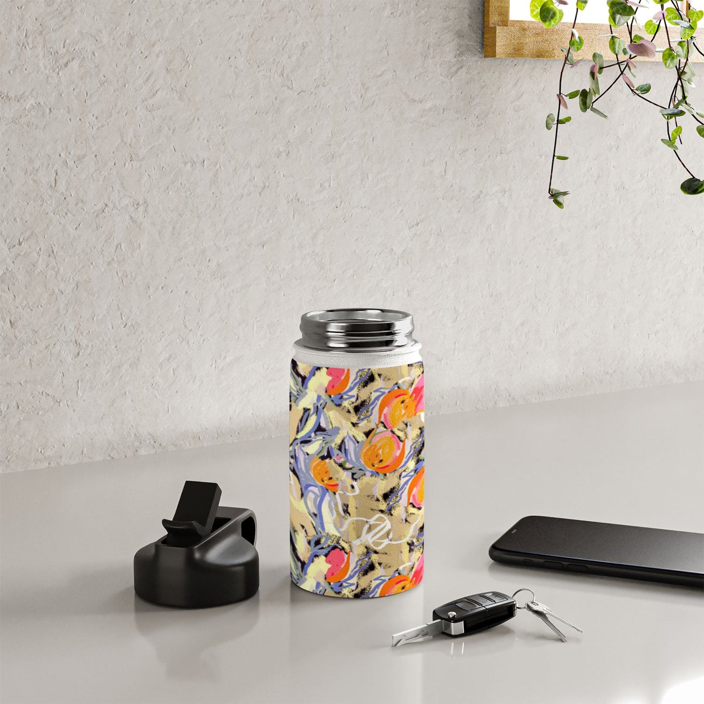 83 Oranges Blooms in The Butter Forest Water Bottle
