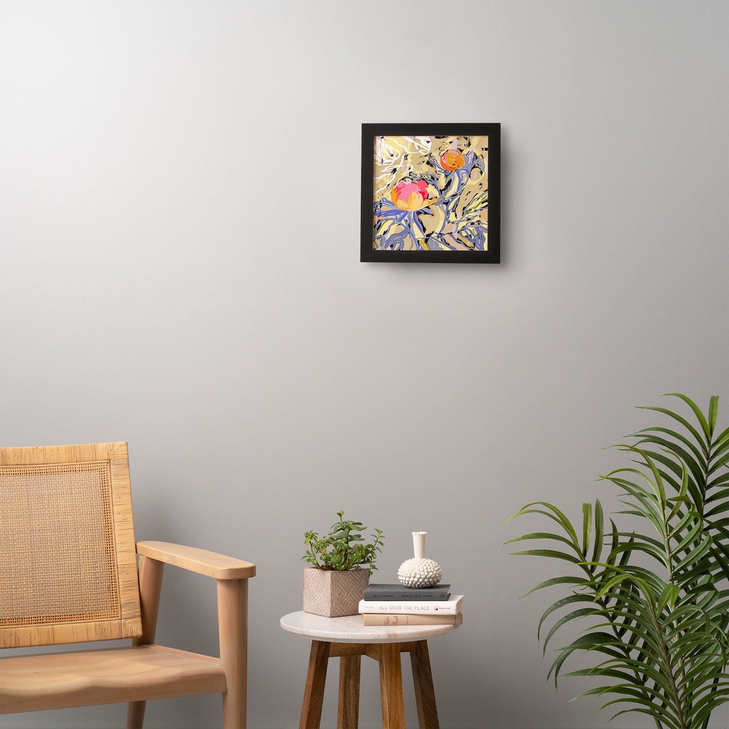 83 Oranges Blooms in The Butter Forest Framed Wall Art