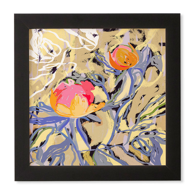 83 Oranges Blooms in The Butter Forest Framed Wall Art