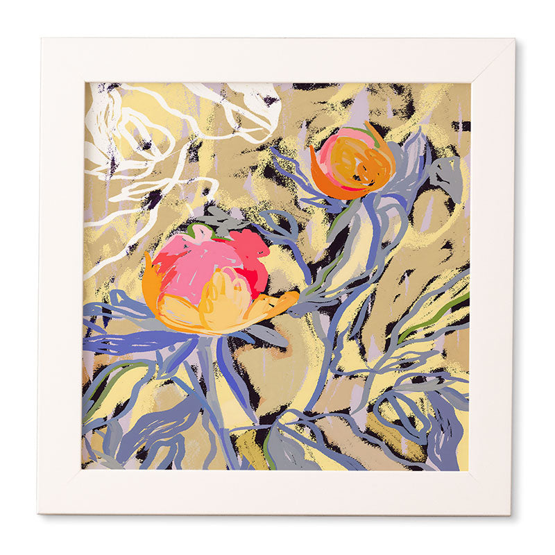 83 Oranges Blooms in The Butter Forest Framed Wall Art