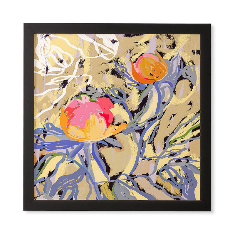 83 Oranges Blooms in The Butter Forest Framed Wall Art