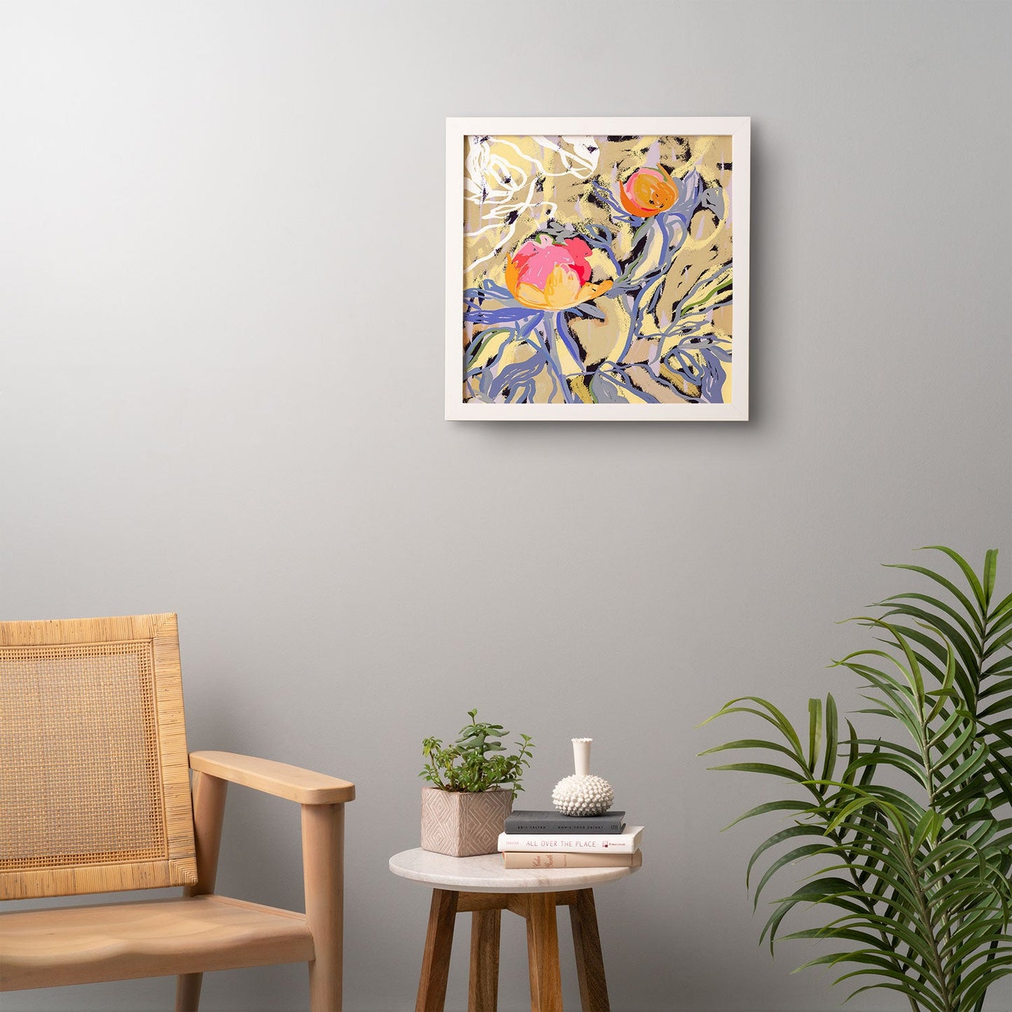83 Oranges Blooms in The Butter Forest Framed Wall Art