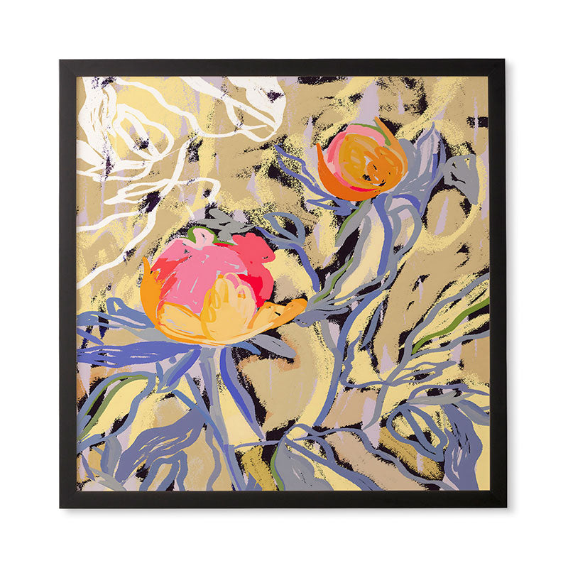 83 Oranges Blooms in The Butter Forest Framed Wall Art