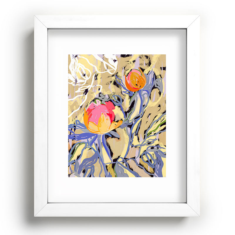 83 Oranges Blooms in The Butter Forest Recessed Framing Rectangle