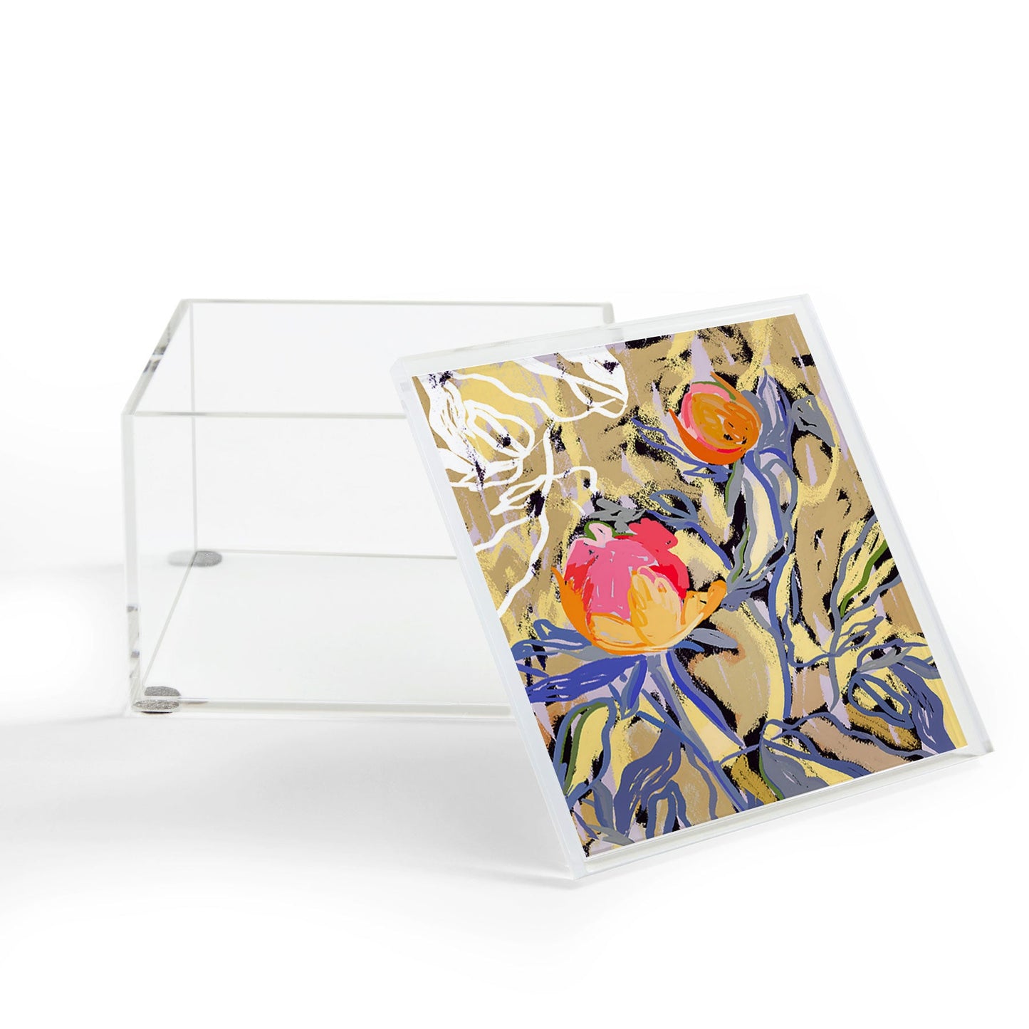 83 Oranges Blooms in The Butter Forest Acrylic Box