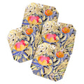 83 Oranges Blooms in The Butter Forest Coaster Set