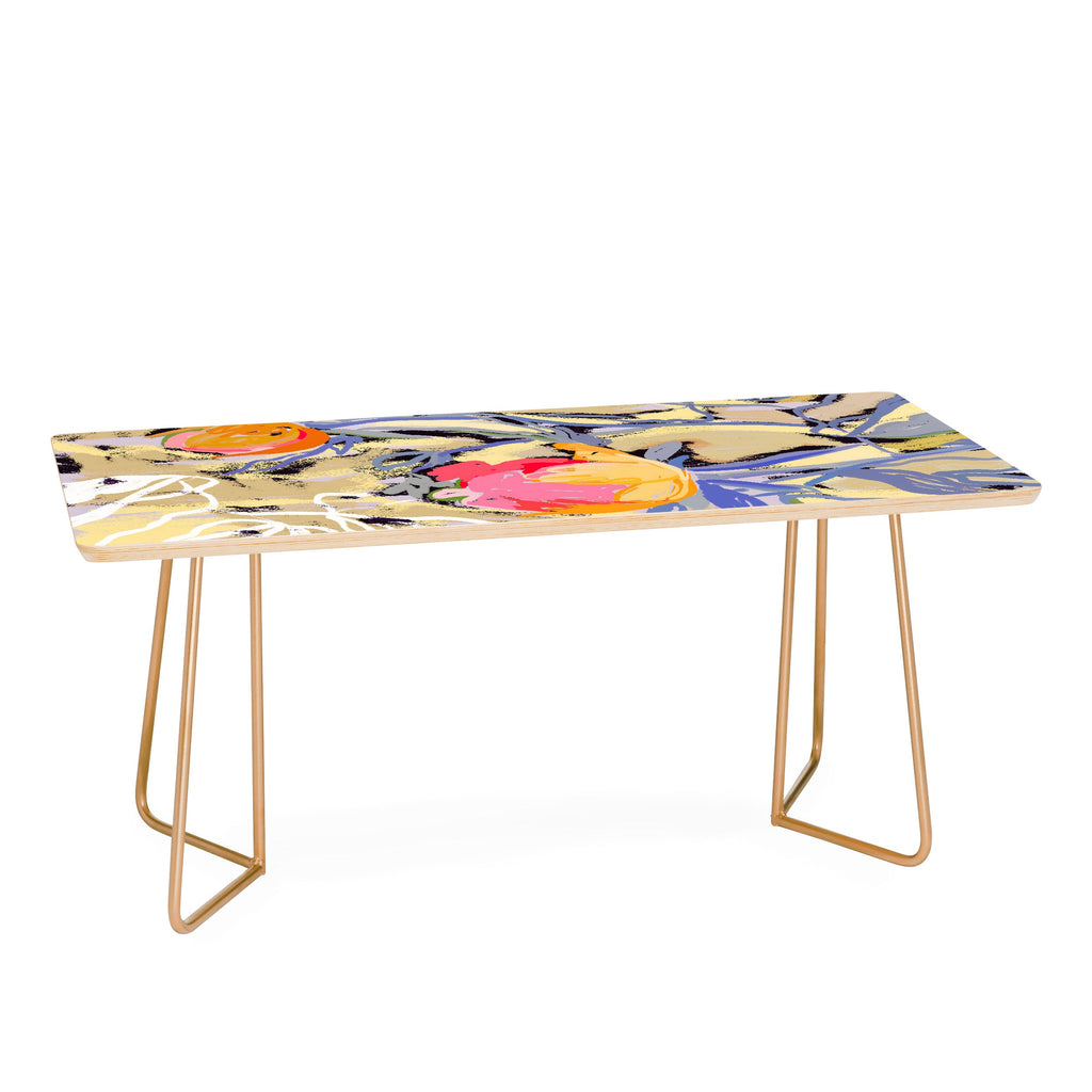 83 Oranges Blooms in The Butter Forest Coffee Table