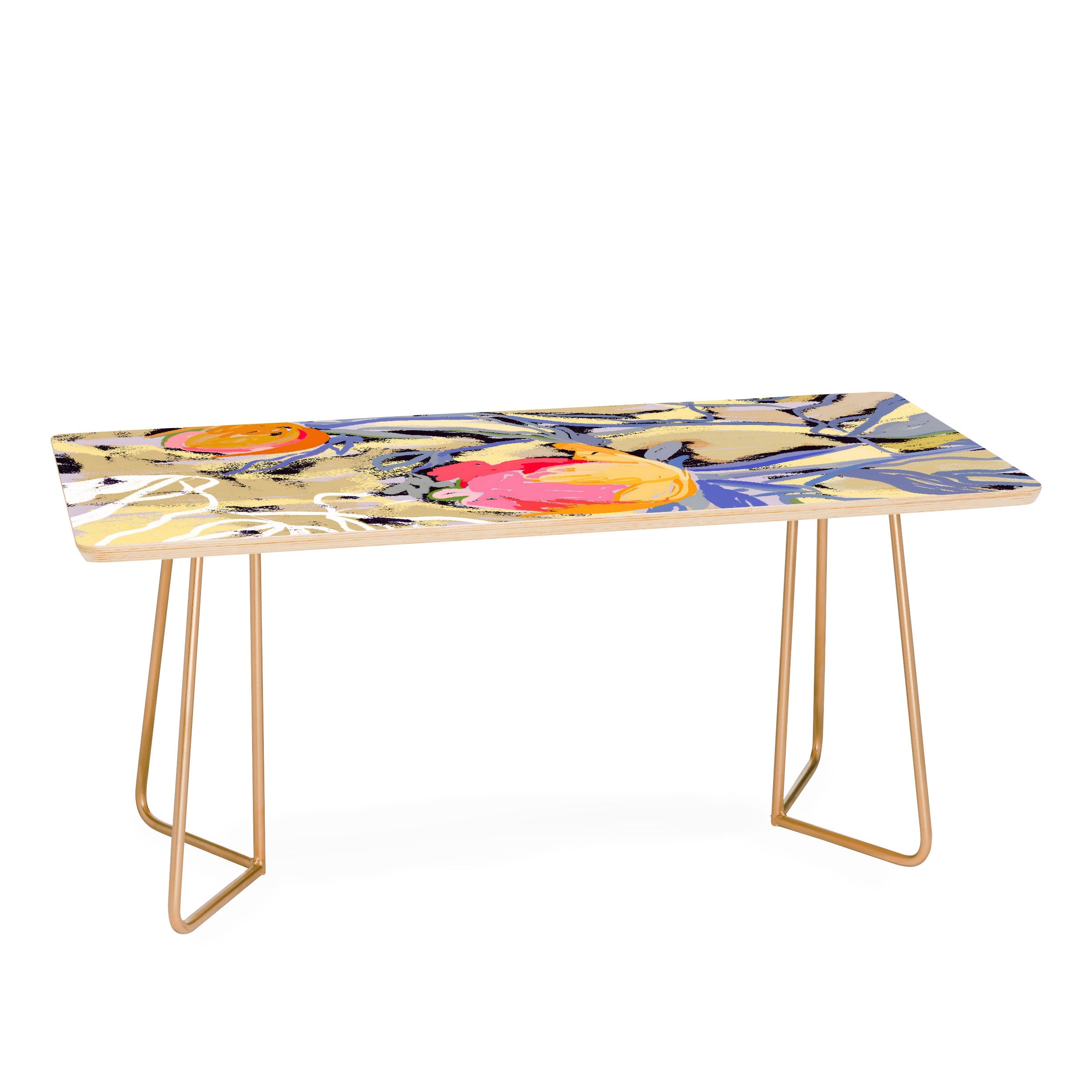 83 Oranges Blooms in The Butter Forest Coffee Table