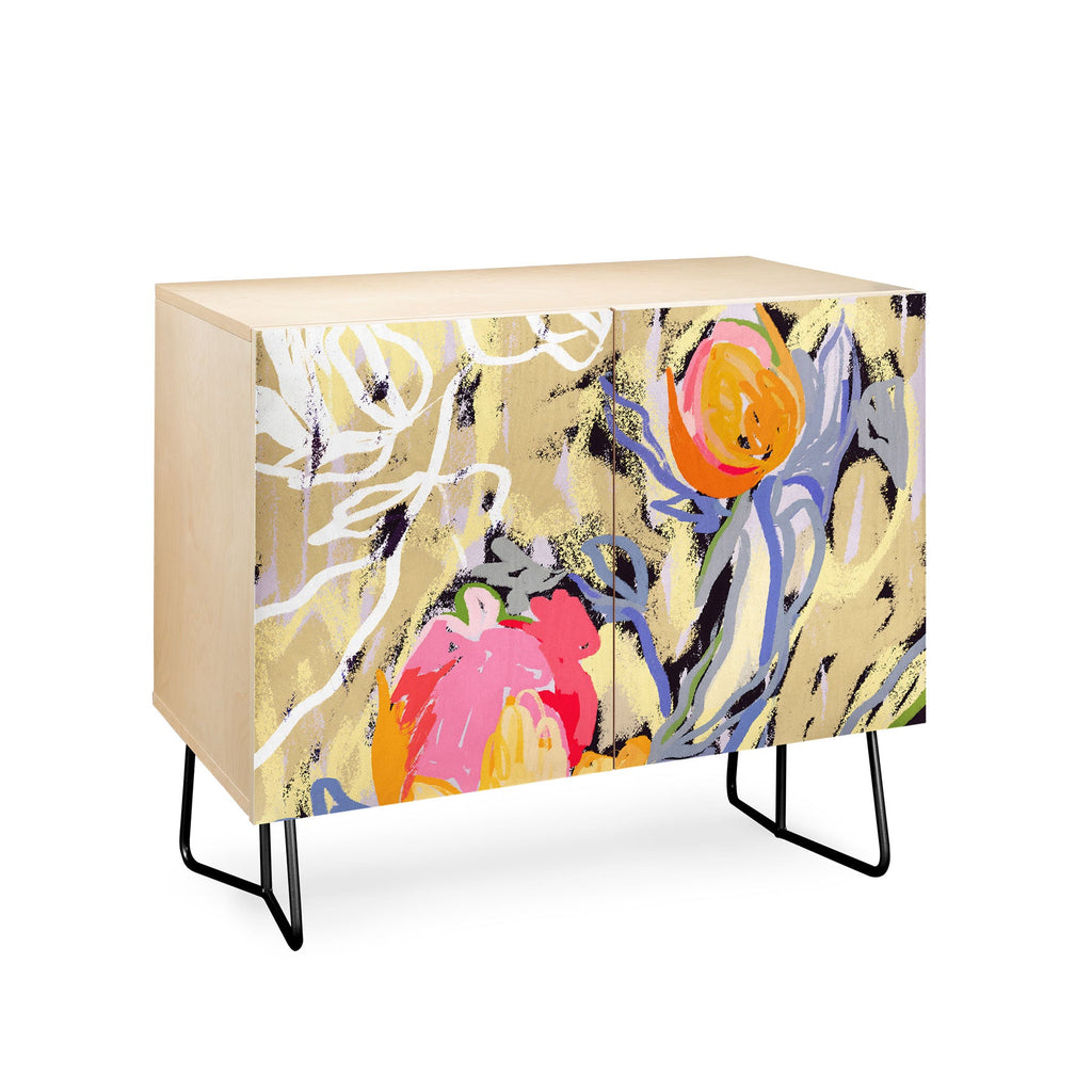 83 Oranges Blooms in The Butter Forest Credenza