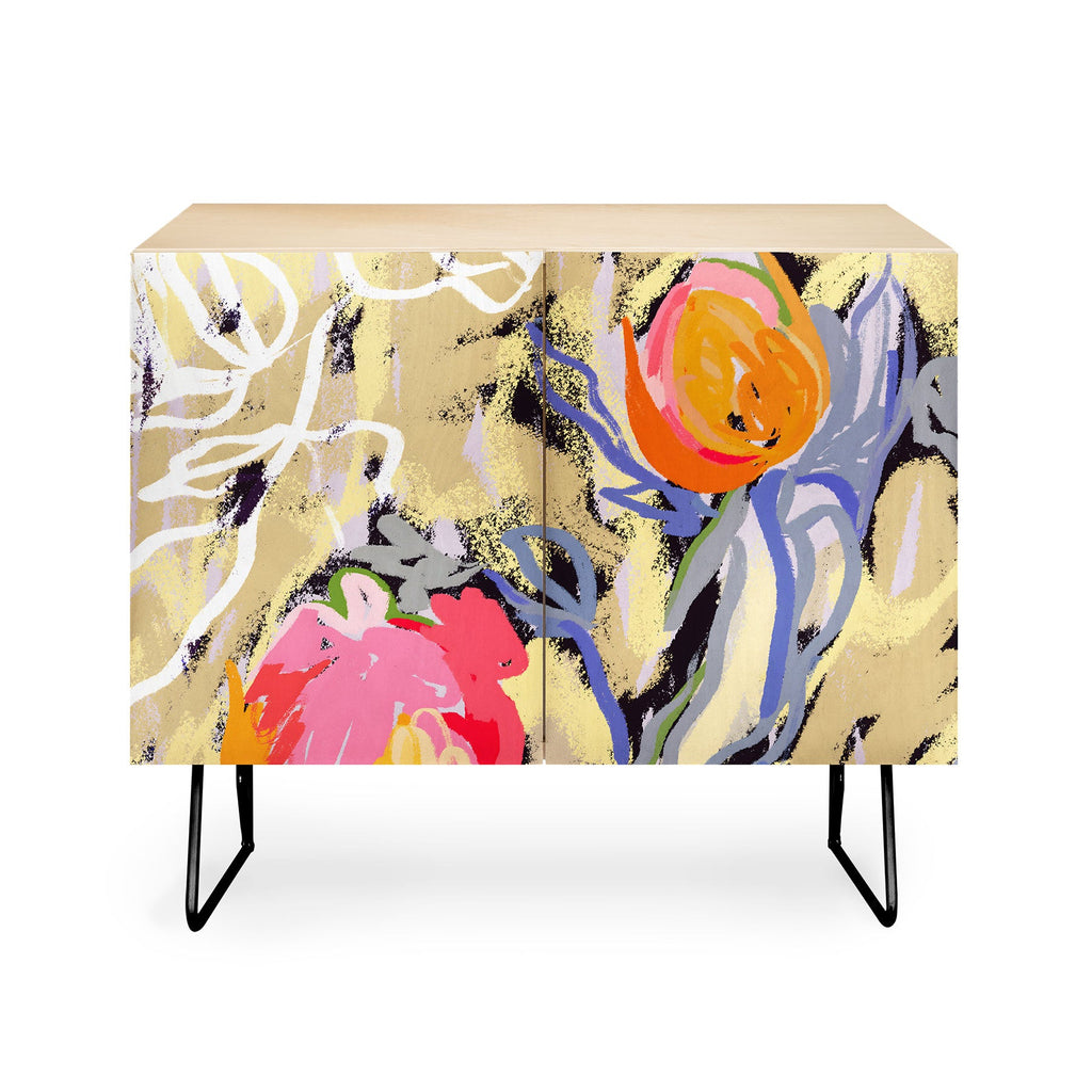 83 Oranges Blooms in The Butter Forest Credenza