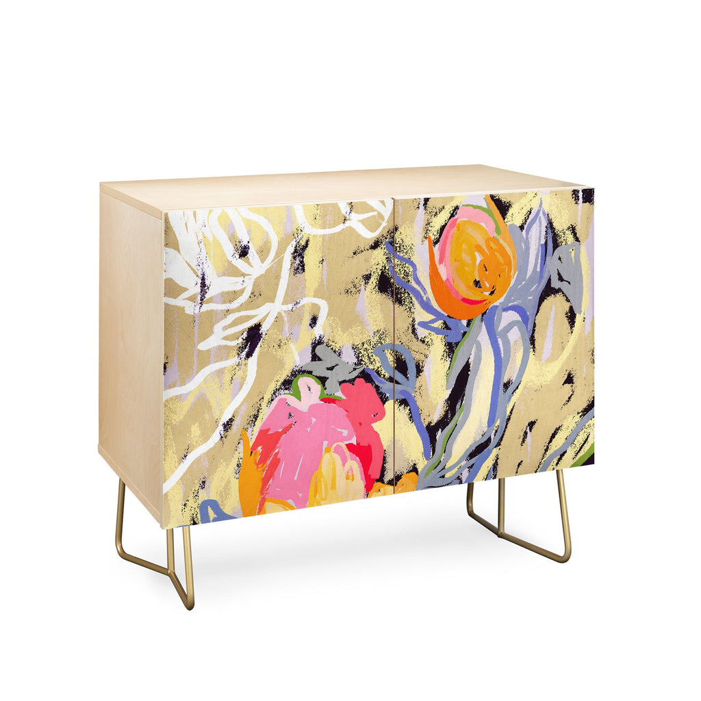 83 Oranges Blooms in The Butter Forest Credenza