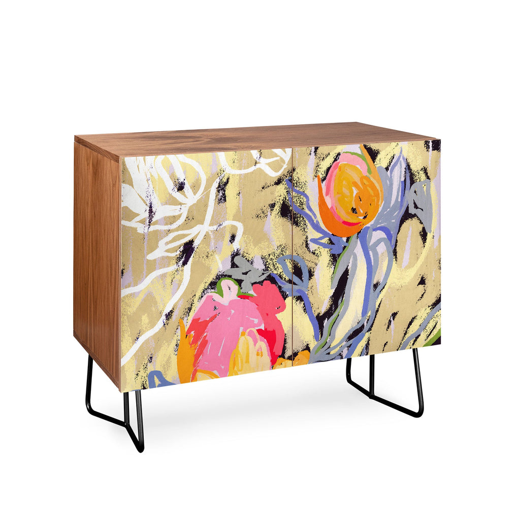 83 Oranges Blooms in The Butter Forest Credenza
