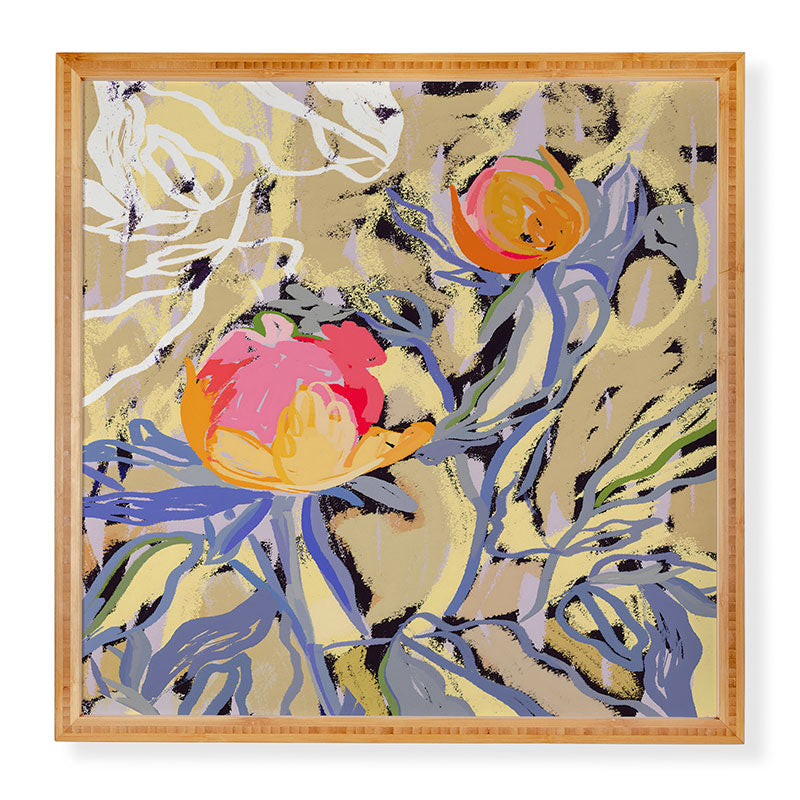 83 Oranges Blooms in The Butter Forest Framed Wall Art