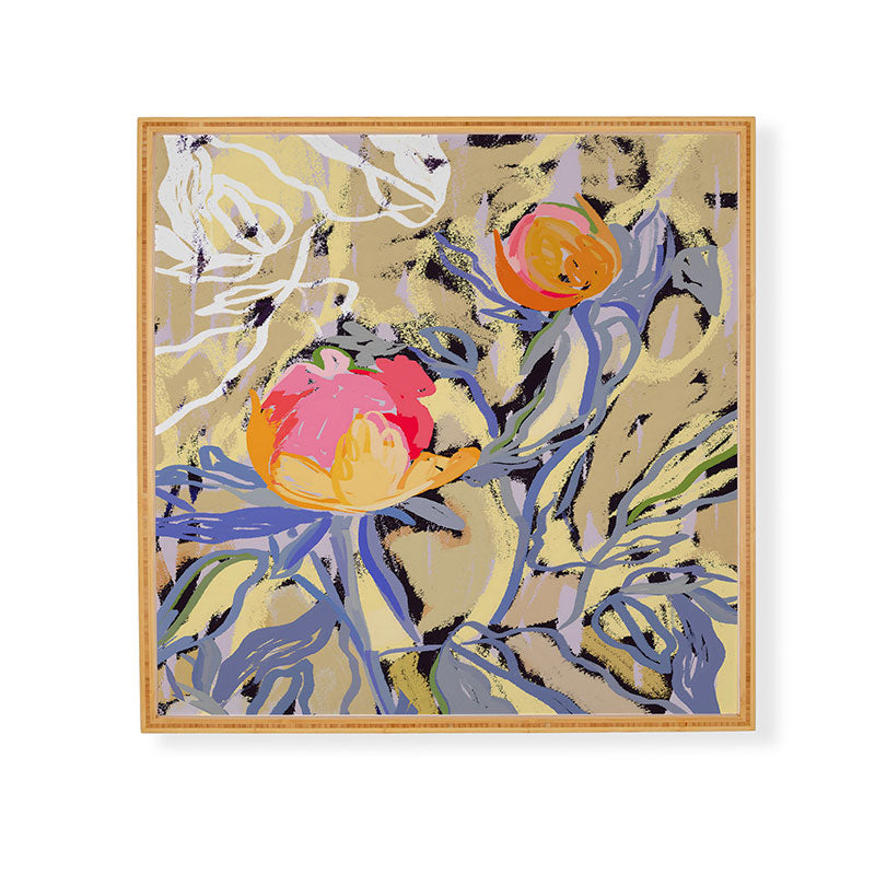 83 Oranges Blooms in The Butter Forest Framed Wall Art