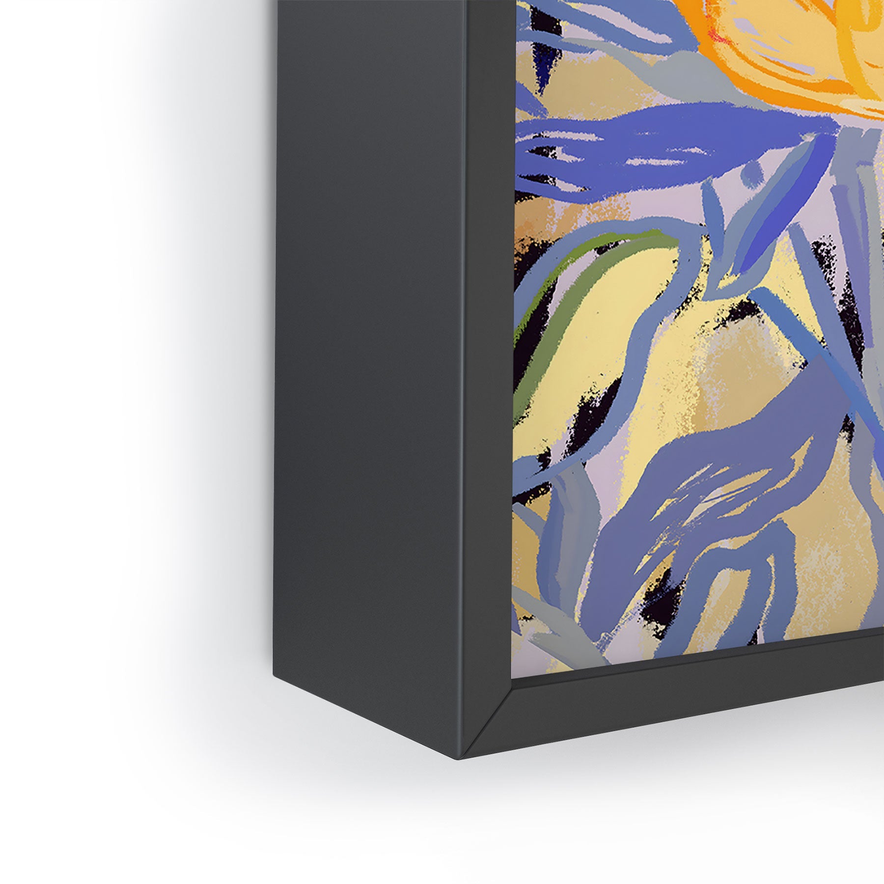 83 Oranges Blooms in The Butter Forest Framed Mini Art Print