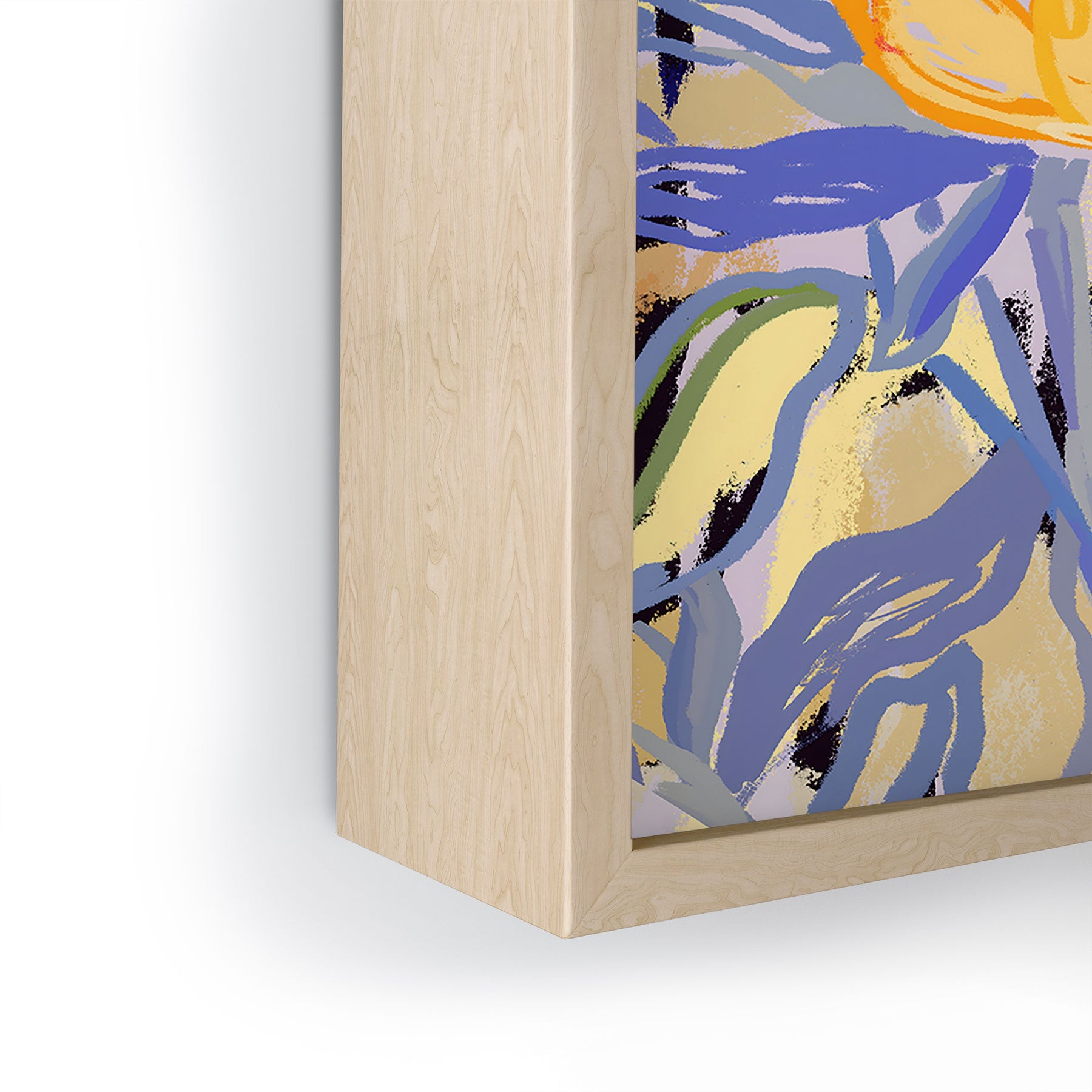 83 Oranges Blooms in The Butter Forest Framed Mini Art Print