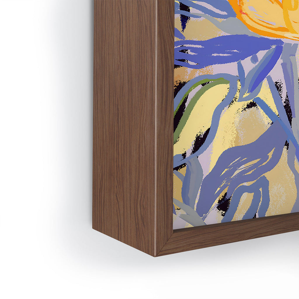 83 Oranges Blooms in The Butter Forest Framed Mini Art Print