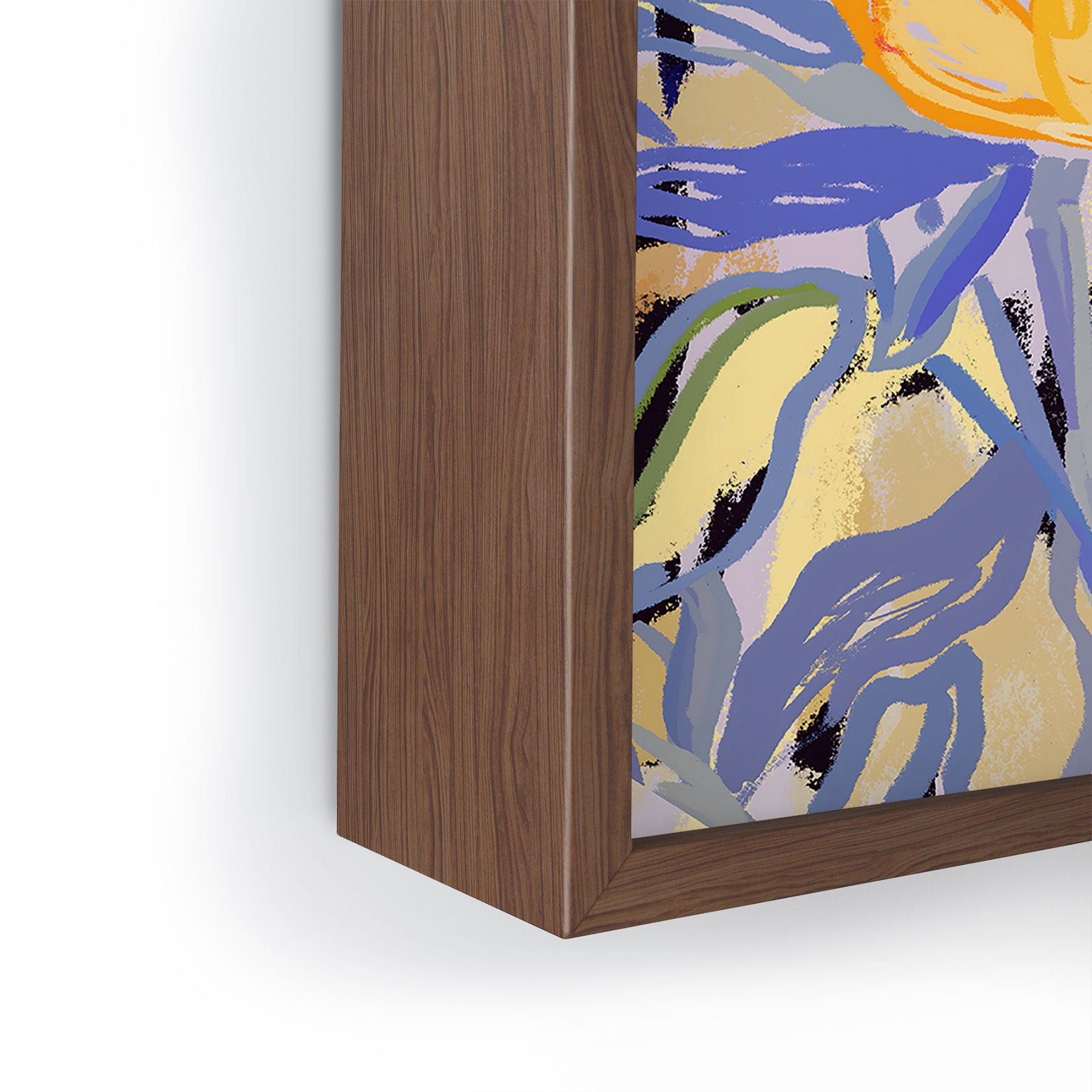 83 Oranges Blooms in The Butter Forest Framed Mini Art Print