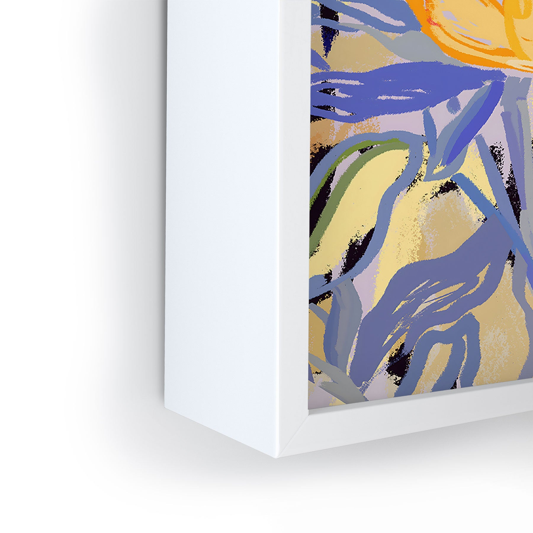 83 Oranges Blooms in The Butter Forest Framed Mini Art Print