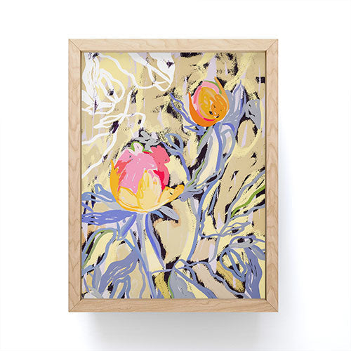 83 Oranges Blooms in The Butter Forest Framed Mini Art Print