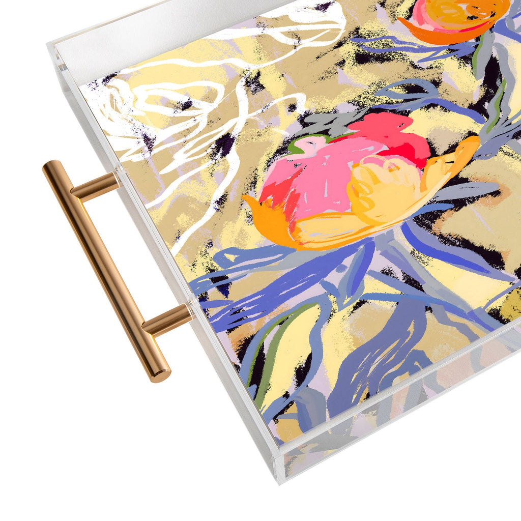 83 Oranges Blooms in The Butter Forest Acrylic Tray