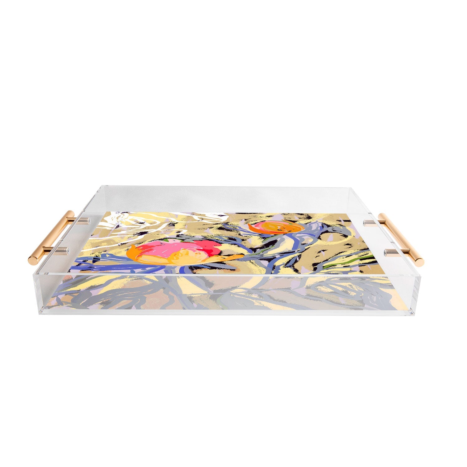 83 Oranges Blooms in The Butter Forest Acrylic Tray