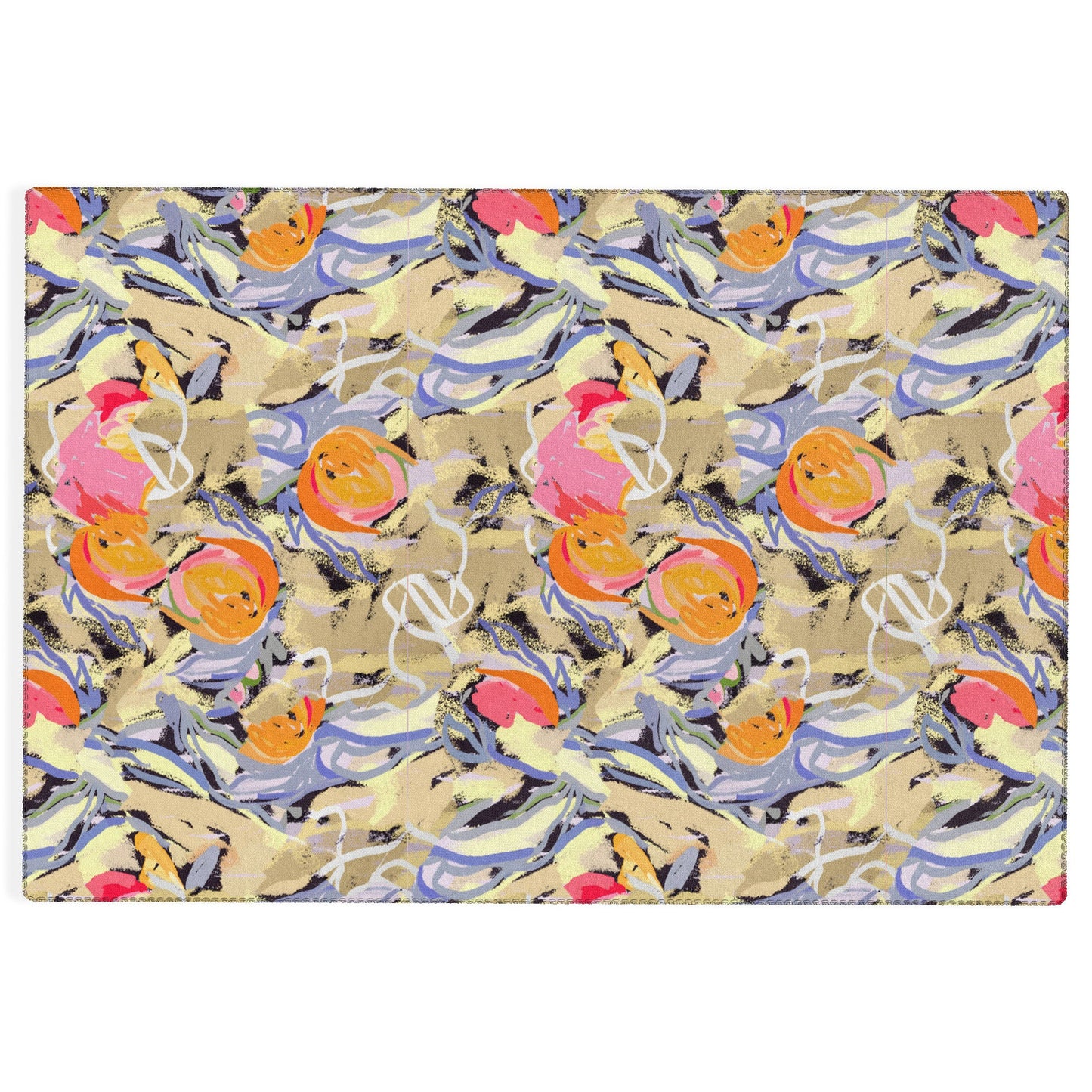83 Oranges Blooms in The Butter Forest Outdoor Rug