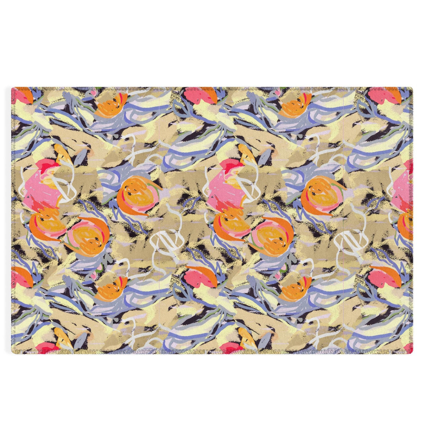 83 Oranges Blooms in The Butter Forest Outdoor Rug
