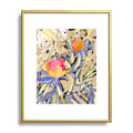 83 Oranges Blooms in The Butter Forest Metal Framed Art Print