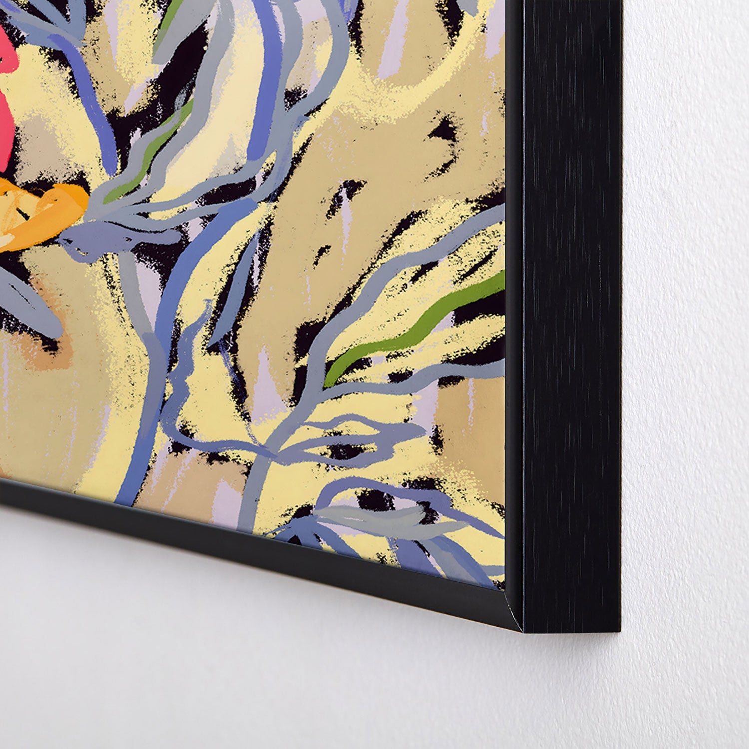 83 Oranges Blooms in The Butter Forest Square Metal Framed Art Print