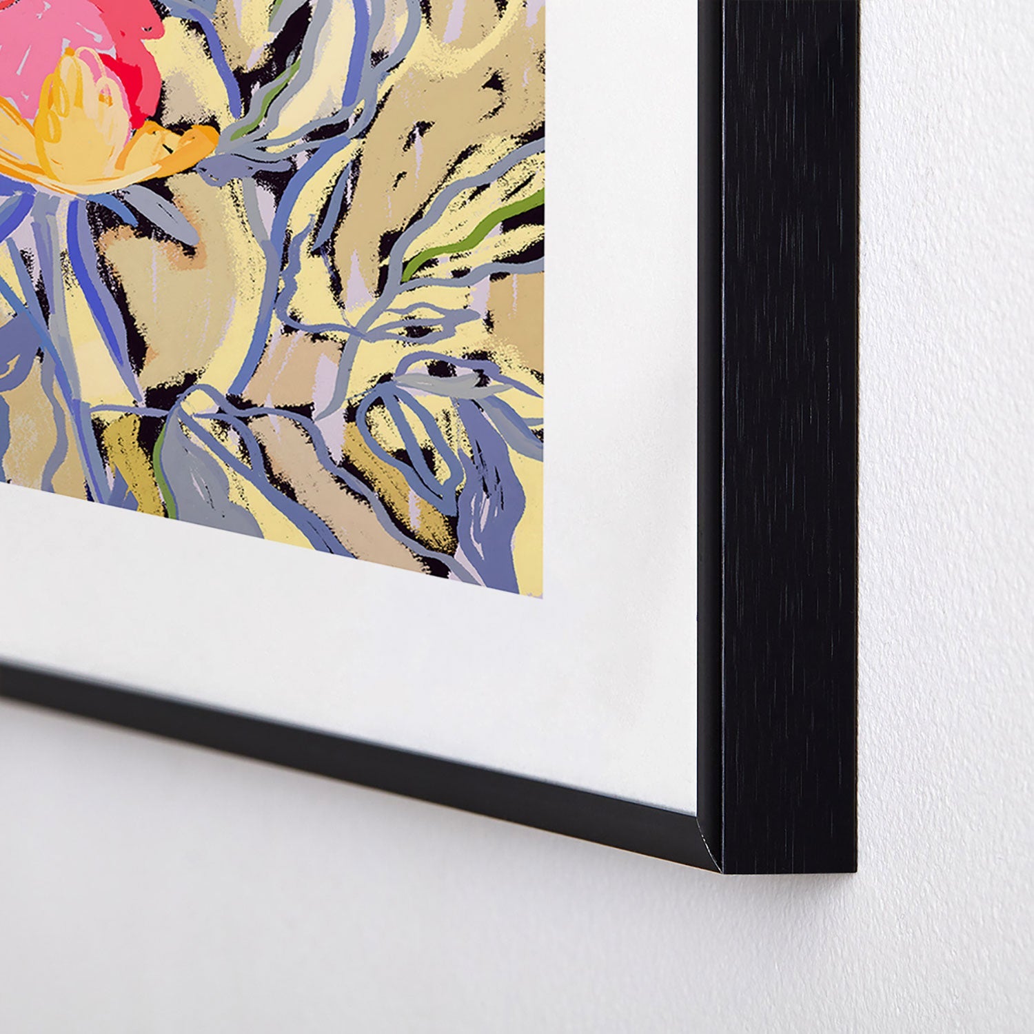 83 Oranges Blooms in The Butter Forest Metal Framed Art Print