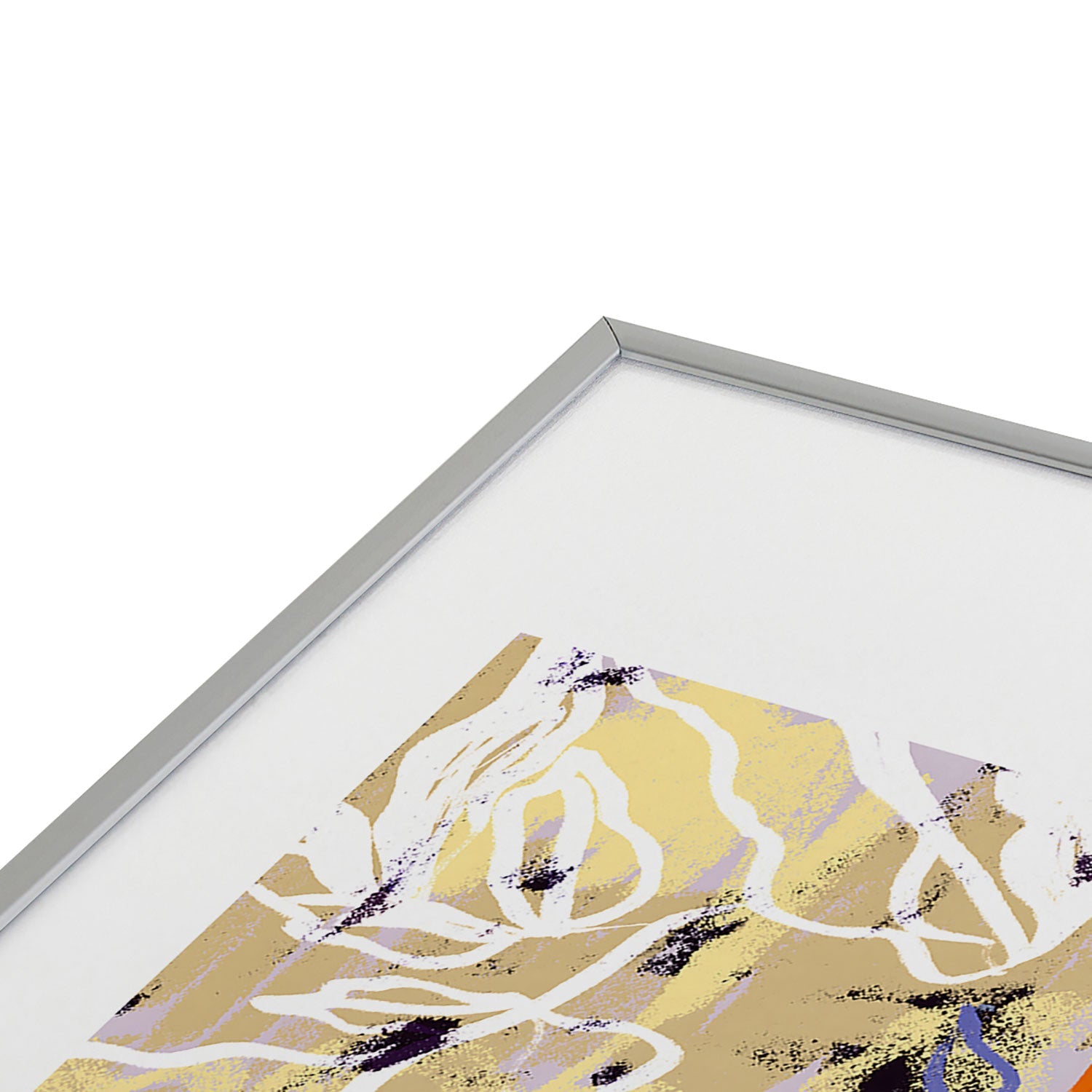 83 Oranges Blooms in The Butter Forest Metal Framed Art Print