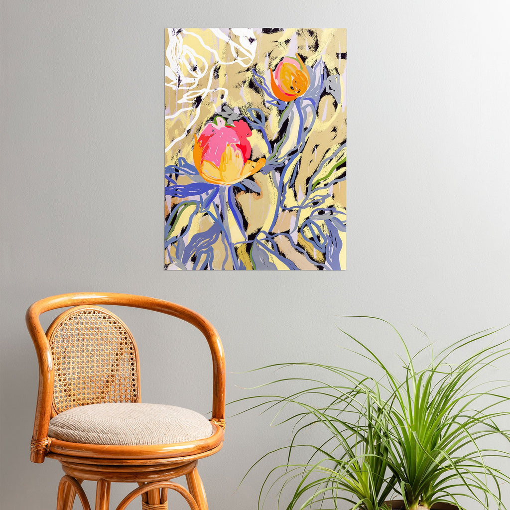 83 Oranges Blooms in The Butter Forest Poster