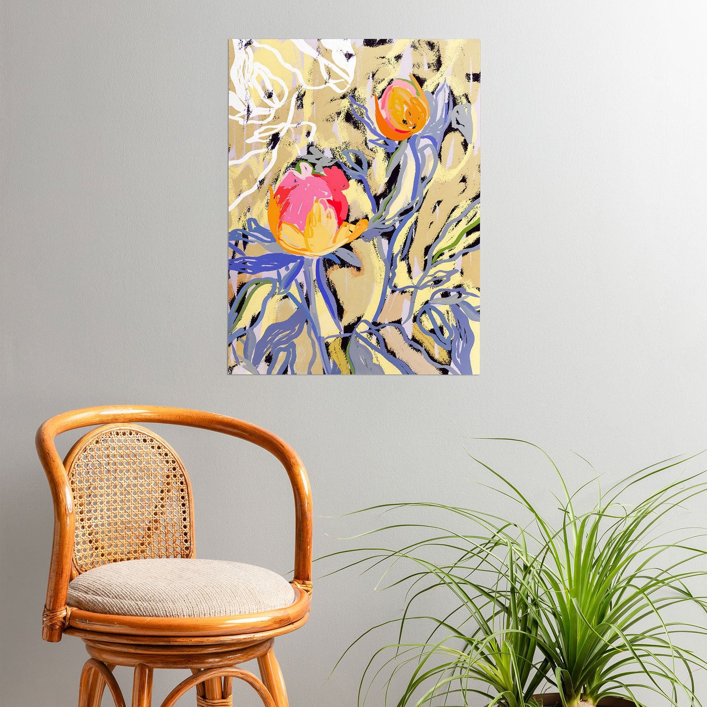 83 Oranges Blooms in The Butter Forest Poster
