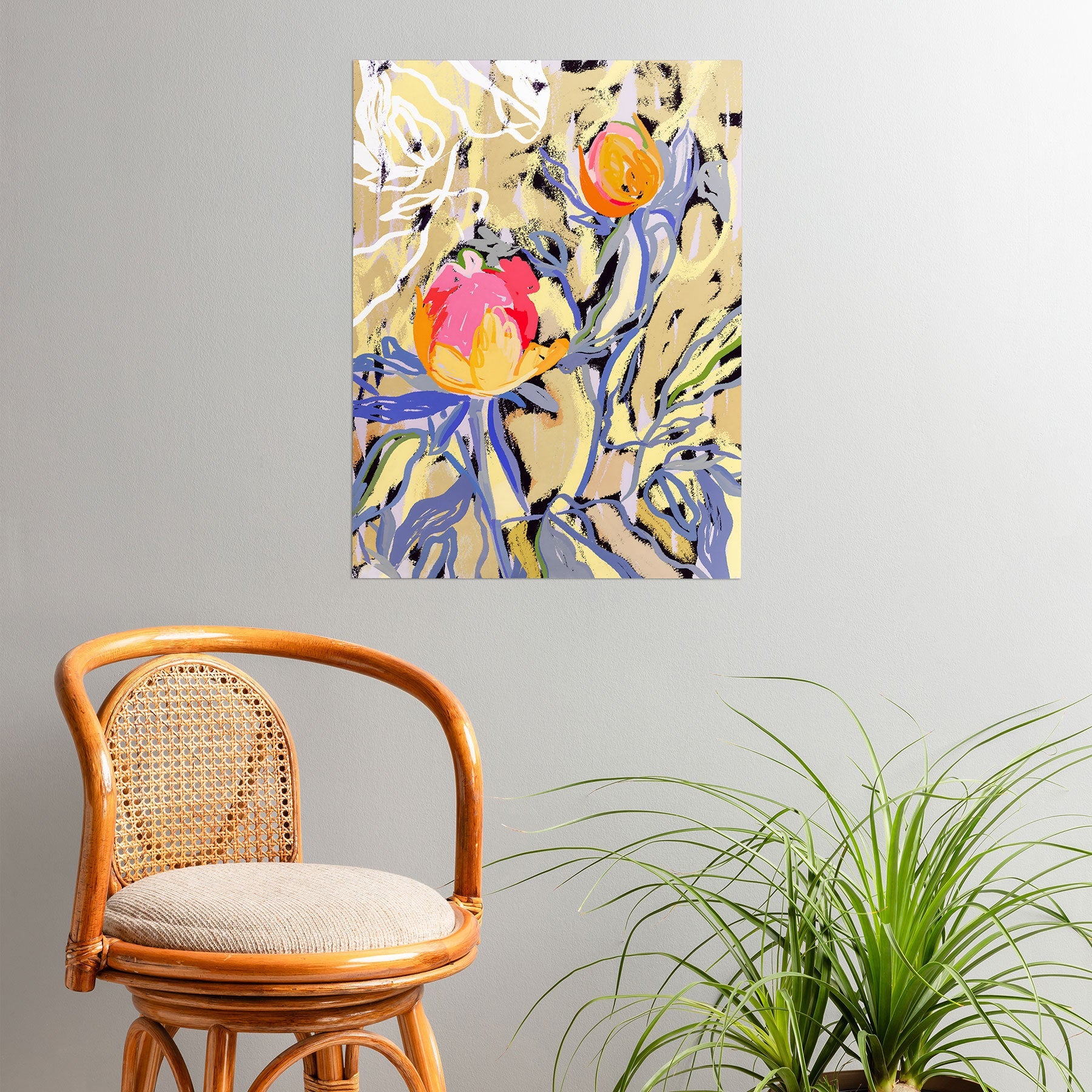 83 Oranges Blooms in The Butter Forest Poster