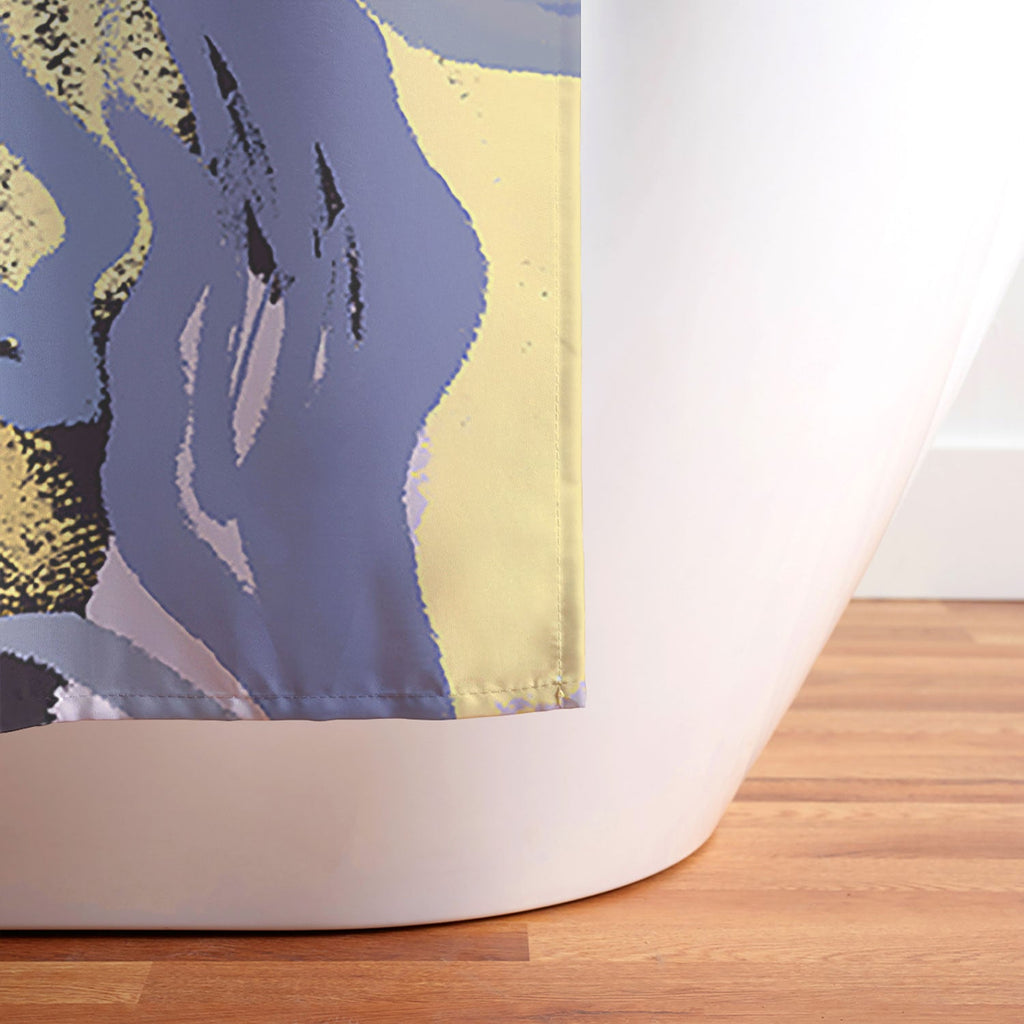 83 Oranges Blooms in The Butter Forest Shower Curtain