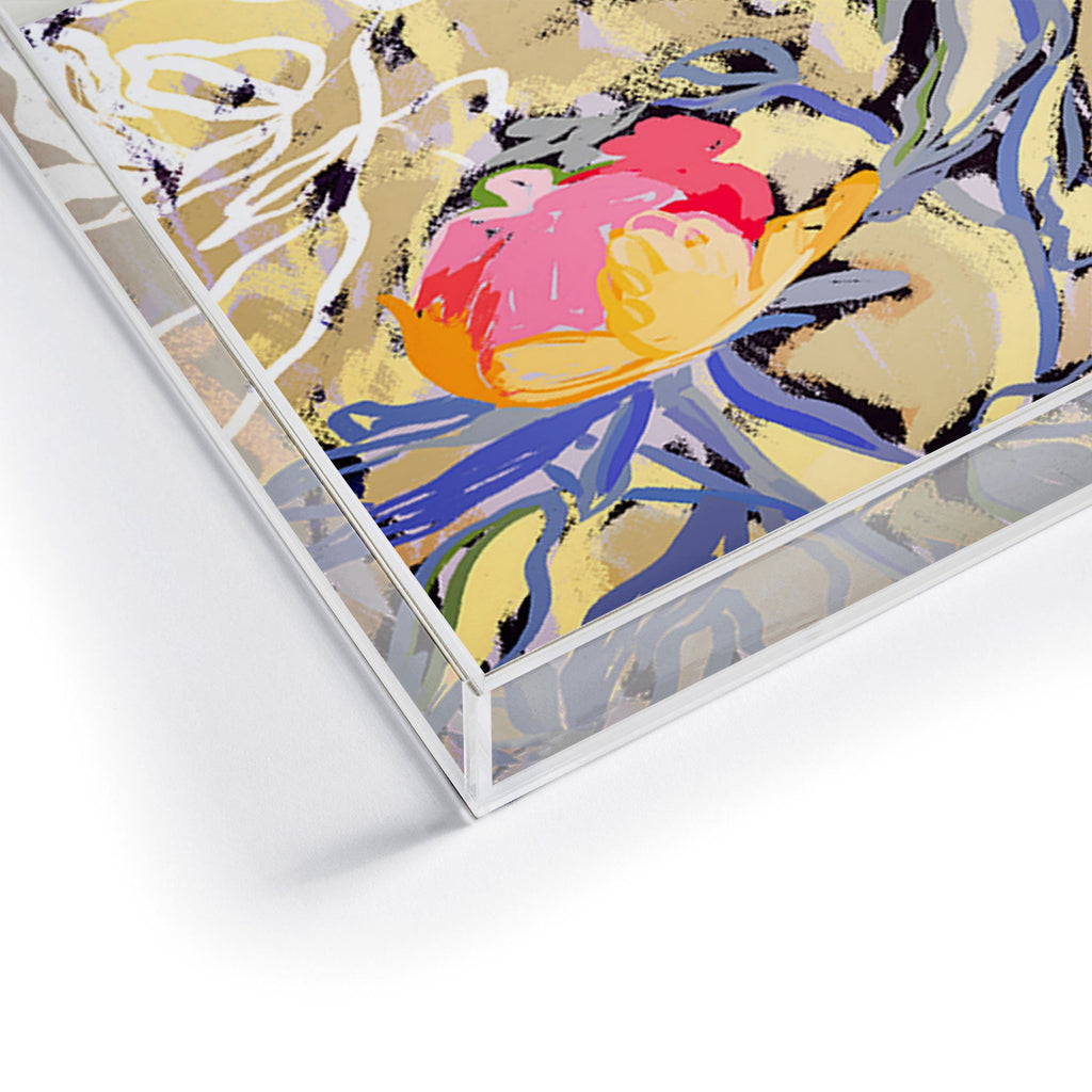 83 Oranges Blooms in The Butter Forest Acrylic Tray