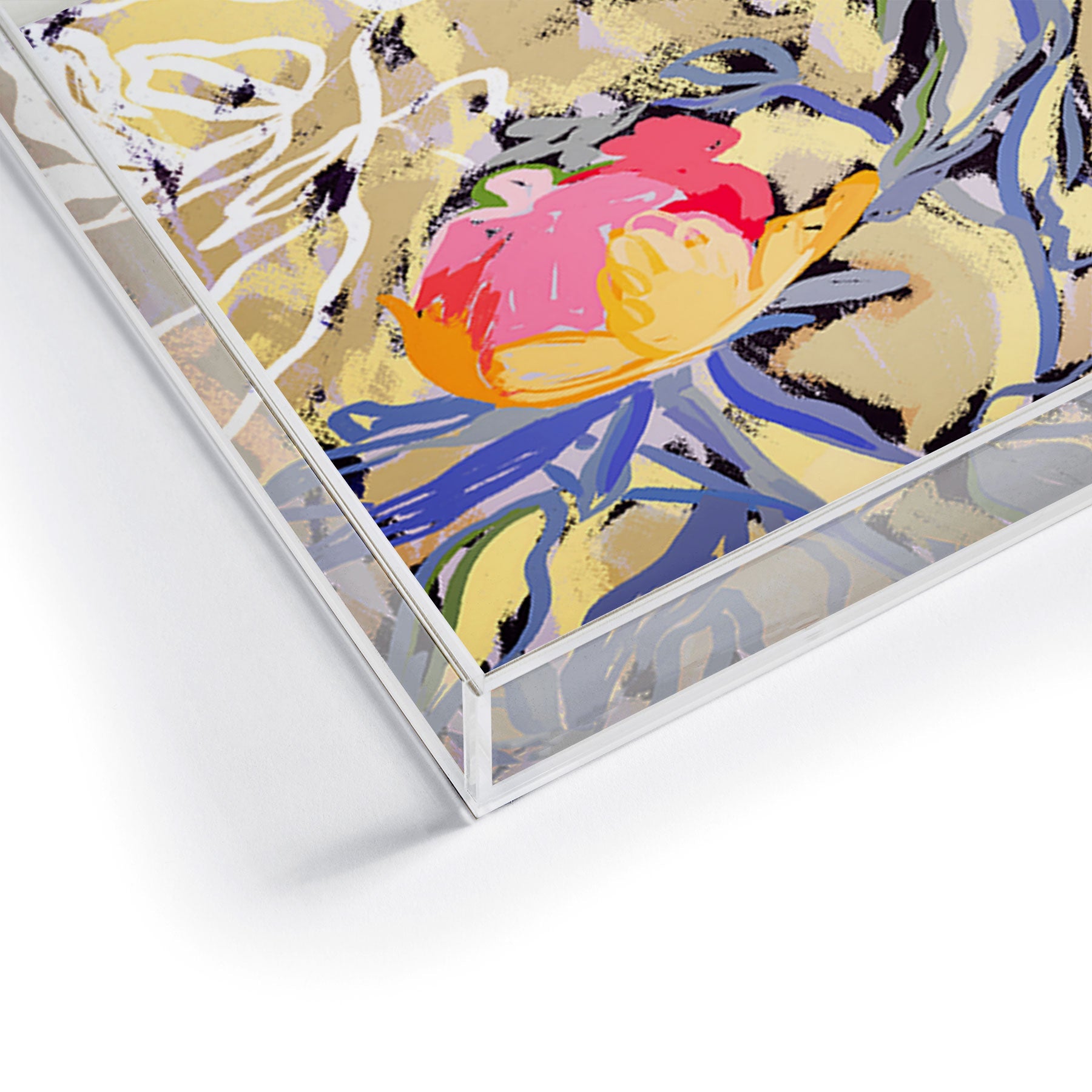 83 Oranges Blooms in The Butter Forest Acrylic Tray