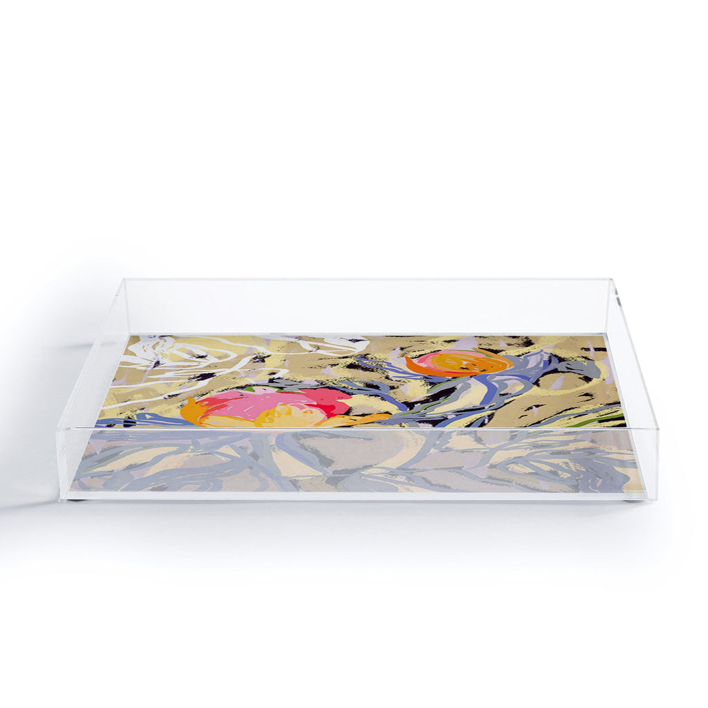 83 Oranges Blooms in The Butter Forest Acrylic Tray