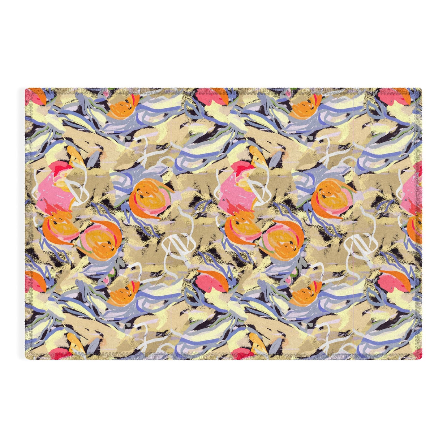 83 Oranges Blooms in The Butter Forest Outdoor Rug