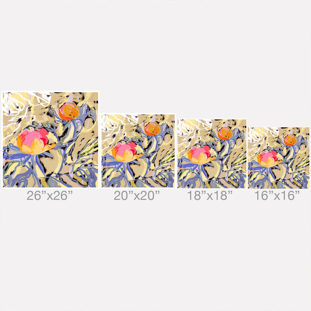 83 Oranges Blooms in The Butter Forest Throw Pillow