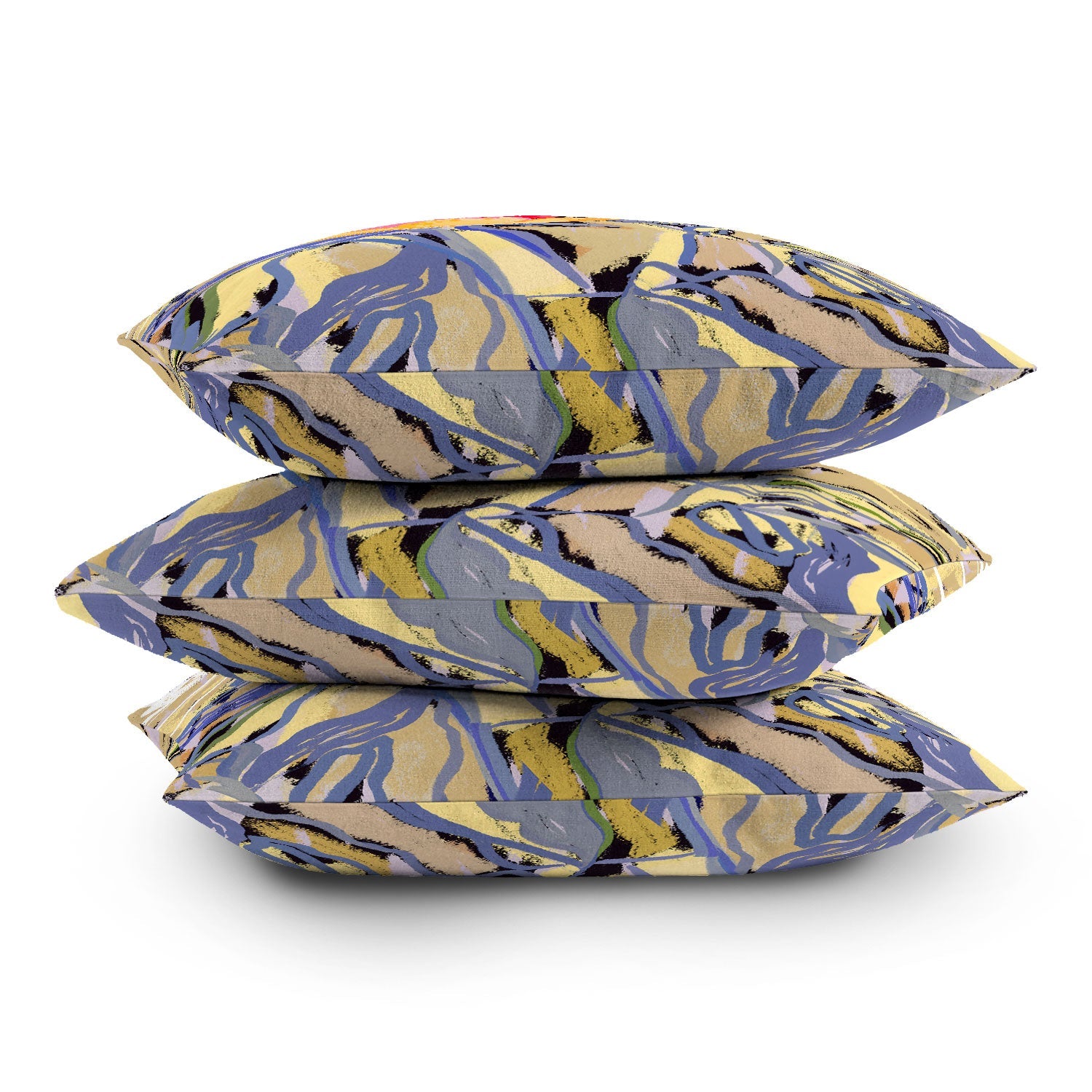 83 Oranges Blooms in The Butter Forest Throw Pillow